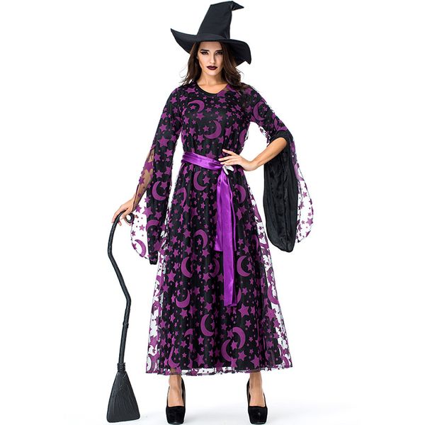 purple stars moon magic witch brilliantly bewitched costume spellbound amethyst pentagram costumes halloween uniforms cosplay, Black;red
purple stars moon magic witch brilliantly bewitched costume spellbound amethyst pentagram costumes halloween uniforms cosplay, Black;red