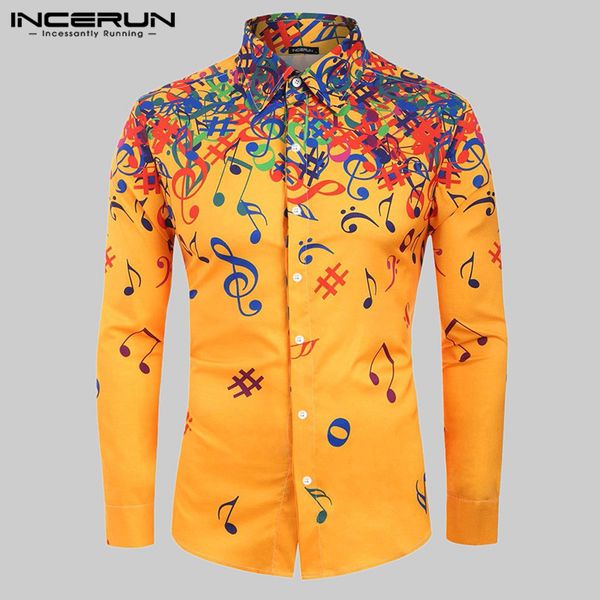 incerun long sleeve men dress shirt music symbol printed lapel brand blouse fitness button casual street men business shirt 2019, White;black
incerun long sleeve men dress shirt music symbol printed lapel brand blouse fitness button casual street men business shirt 2019, White;black