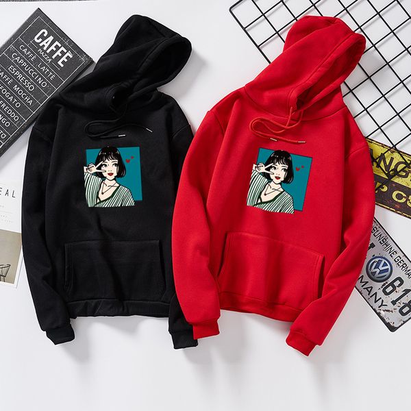 p shoot autumn and winter women's dress hipster cute cartoon loose-fit hooded plus velvet pullover hoody coat students tide, Black
p shoot autumn and winter women's dress hipster cute cartoon loose-fit hooded plus velvet pullover hoody coat students tide, Black