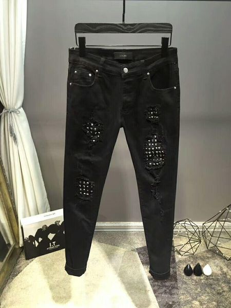 2020 men holes jeans slim fit ripped jeans men hi-street mens distressed denim joggers knee holes black jeans, Blue
2020 men holes jeans slim fit ripped jeans men hi-street mens distressed denim joggers knee holes black jeans, Blue