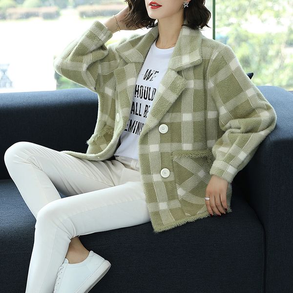 brand women's short lapel coat 2018 autumn winter new temperament hit color plaid jacket thickened outerware female, Black
brand women's short lapel coat 2018 autumn winter new temperament hit color plaid jacket thickened outerware female, Black
