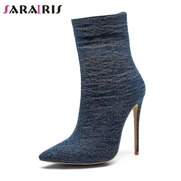 sarairis new denim solid 12cm high heel zip shoes woman casual fashion autumn mid calf boots large size 33-45, Black
sarairis new denim solid 12cm high heel zip shoes woman casual fashion autumn mid calf boots large size 33-45, Black