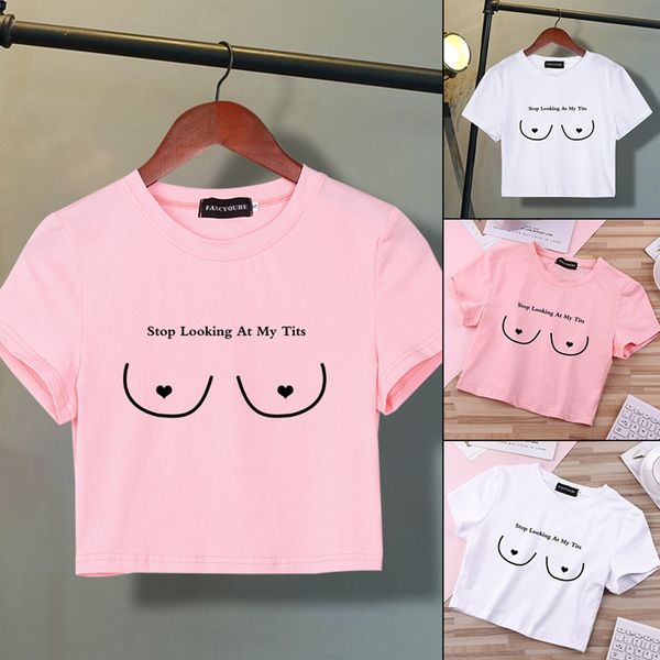 funny slooking at my tits print women bodycon t shirt cotton casual shirt for tee girl hipster latest drop ship, White
funny slooking at my tits print women bodycon t shirt cotton casual shirt for tee girl hipster latest drop ship, White