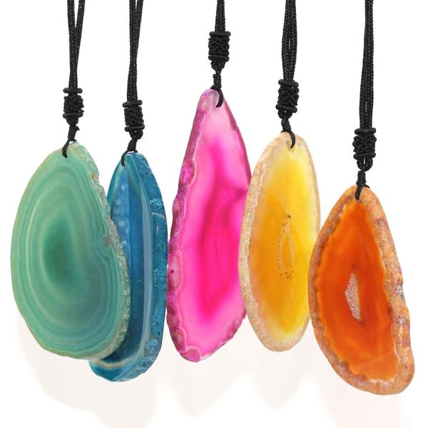 kraft-beads handmade weave many colors irregular shape agates pendant with rope chain necklace ethnic style jewelry, Silver
kraft-beads handmade weave many colors irregular shape agates pendant with rope chain necklace ethnic style jewelry, Silver