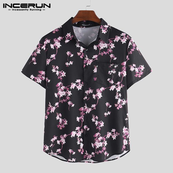 fashion shirt men streetwear beach short sleeve slim casual floral printed summer camisas hombre lapel hawaiian shirts incerun, White;black
fashion shirt men streetwear beach short sleeve slim casual floral printed summer camisas hombre lapel hawaiian shirts incerun, White;black