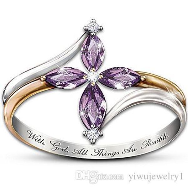 luxury fashion women's 925 silver inlay purple crystal horse eye zircon two-tone ring gold plated ring size 6-10, Golden;silver
luxury fashion women's 925 silver inlay purple crystal horse eye zircon two-tone ring gold plated ring size 6-10, Golden;silver