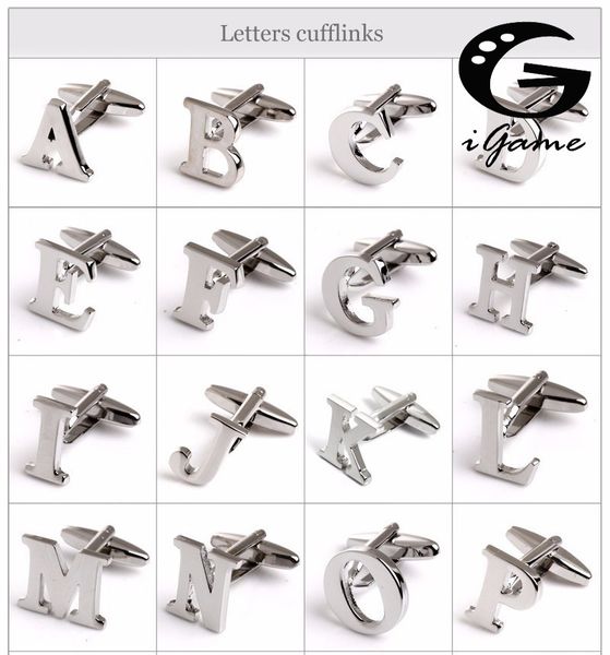 igame letters cufflinks silver color fashion english letters design 26 copper material ing, Silver;golden
igame letters cufflinks silver color fashion english letters design 26 copper material ing, Silver;golden