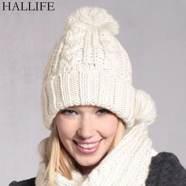 halife 2pcs/set pompom warm hats for women stretch woolen blend knitted hat cap winter lady beanie + neck scarf bonnet femme 10, Blue;gray
halife 2pcs/set pompom warm hats for women stretch woolen blend knitted hat cap winter lady beanie + neck scarf bonnet femme 10, Blue;gray