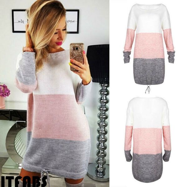 new 2019 autumn winter women long sleeve knit cardigan jumper dress loose casual sweater dress, Black;gray
new 2019 autumn winter women long sleeve knit cardigan jumper dress loose casual sweater dress, Black;gray