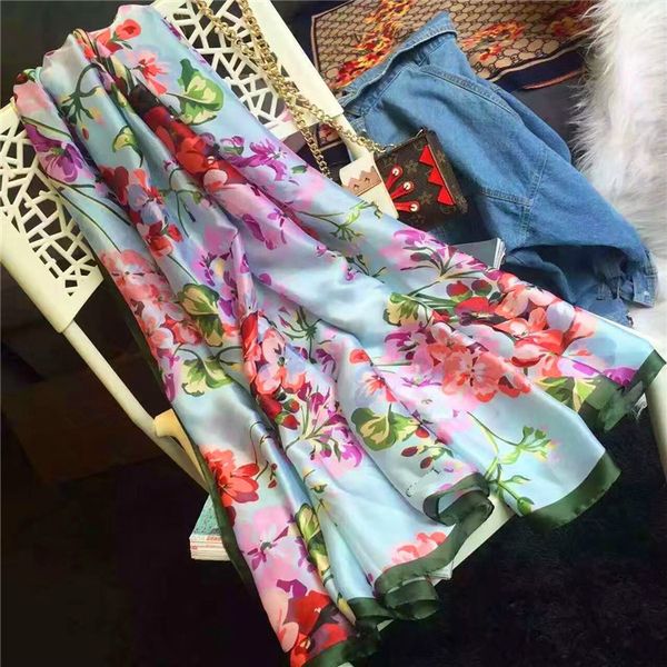 luxury silk scarf women designer soft scarf painting flower silk shawls pashmina ladies wraps scarves foulard new b1
luxury silk scarf women designer soft scarf painting flower silk shawls pashmina ladies wraps scarves foulard new b1