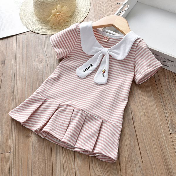 retail baby girls dresses cotton striped pleated short sleeve college wind bowknot dress kids casual skirts children fashion clothing, Red;yellow
retail baby girls dresses cotton striped pleated short sleeve college wind bowknot dress kids casual skirts children fashion clothing, Red;yellow