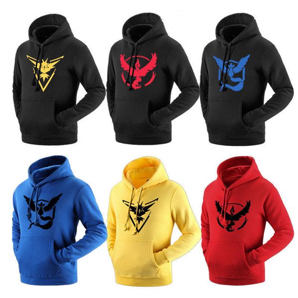 men women pokemon go team valor mystic instinct hoodie hoody sweatshirts men hip pop hooded jacket, Black
men women pokemon go team valor mystic instinct hoodie hoody sweatshirts men hip pop hooded jacket, Black
