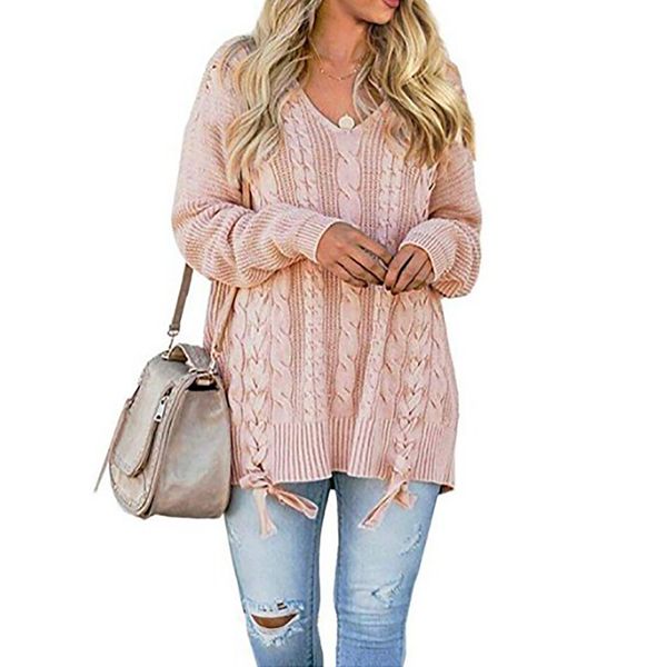 women solid knitted jumper stylish street long sleeve casual daily autumn winter v neck dating shopping artificial wool home, White;black 
women solid knitted jumper stylish street long sleeve casual daily autumn winter v neck dating shopping artificial wool home, White;black