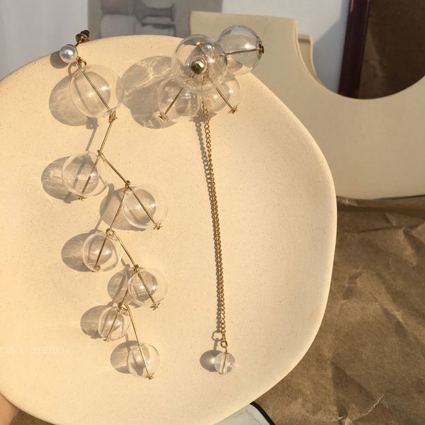 ins asymmetric glass ball dangle earrings for women fairy elegant pearl clear bubble super long korean earrings 2019 bijoux, Silver
ins asymmetric glass ball dangle earrings for women fairy elegant pearl clear bubble super long korean earrings 2019 bijoux, Silver
