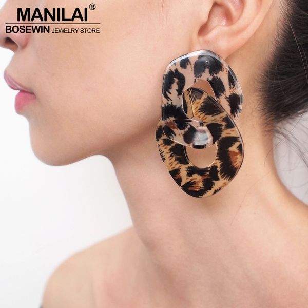 manilai geometric charm leopard grain acrylic dangle big earrings women fashion jewelry statement earrings for party wholesale, Silver
manilai geometric charm leopard grain acrylic dangle big earrings women fashion jewelry statement earrings for party wholesale, Silver