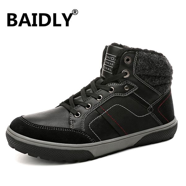 new fashion men winter shoes high snow boots plush inside bottom keep warm waterproof ankle boots plus size, Black
new fashion men winter shoes high snow boots plush inside bottom keep warm waterproof ankle boots plus size, Black