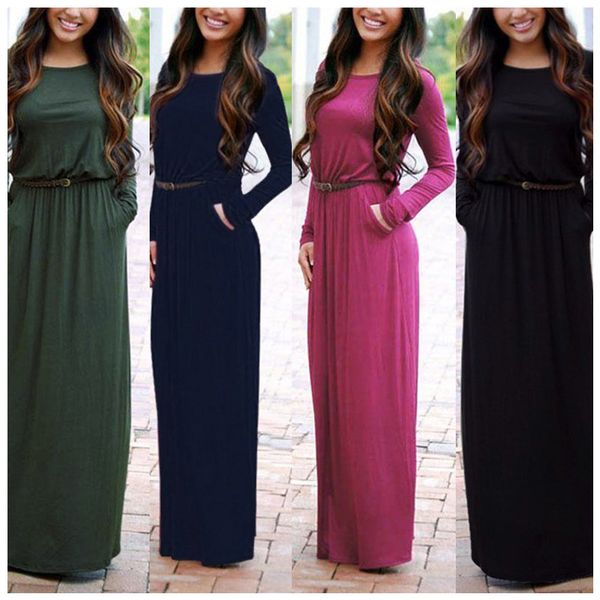 vintage vestidos longo jurken women maxi dress full sleeve casual dress autumn a line solid ropa mujer long dress, Black;gray
vintage vestidos longo jurken women maxi dress full sleeve casual dress autumn a line solid ropa mujer long dress, Black;gray
