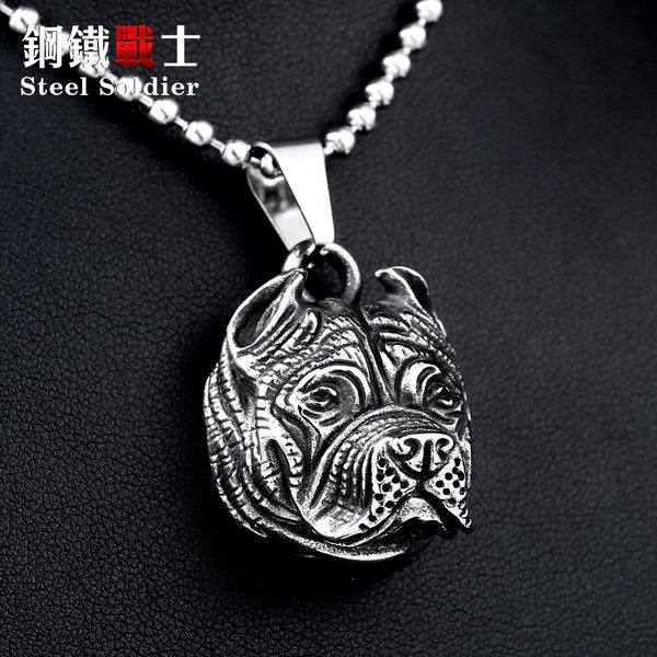 steel soldier new design stainless steel pit bull pendant necklace fashion titanium steel jewelry, Silver
steel soldier new design stainless steel pit bull pendant necklace fashion titanium steel jewelry, Silver