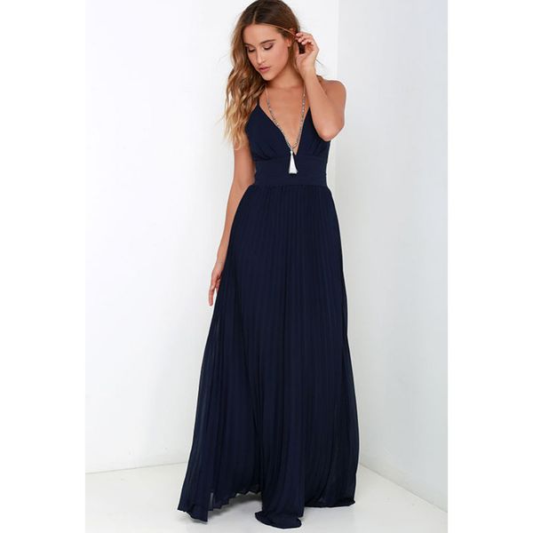 maxi sun dresses chiffon solid o neck pleated floor length long backless womens party night club dress vestidos de fiesta, White;black
maxi sun dresses chiffon solid o neck pleated floor length long backless womens party night club dress vestidos de fiesta, White;black
