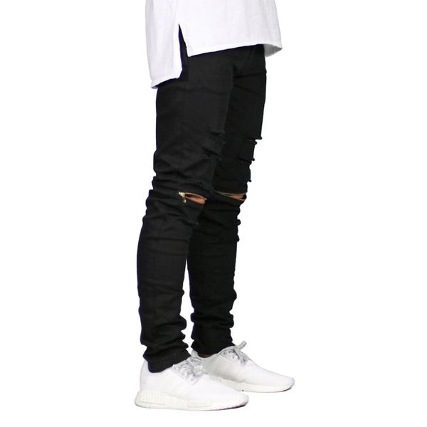 men skinny jeans ripped design fashion biker stretch jeans zippers destroyed hip hop e5019, Blue
men skinny jeans ripped design fashion biker stretch jeans zippers destroyed hip hop e5019, Blue