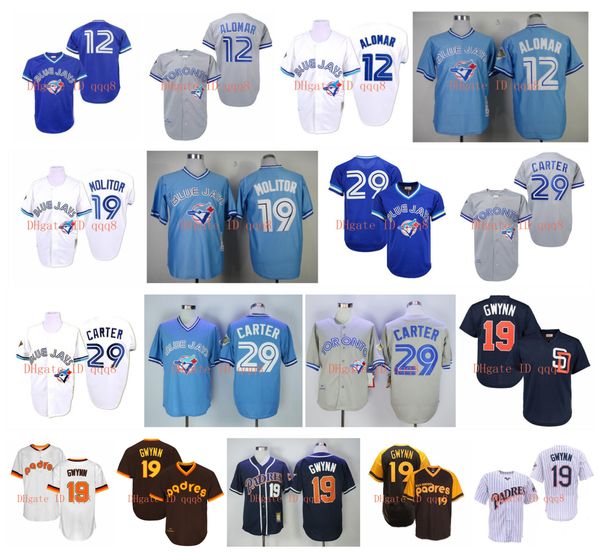 vintage jersey 12 roberto alomar 29 joe carter 19 tony gwynn 19 paul molitor jersey blue white brown m&n basebal, Blue;black
vintage jersey 12 roberto alomar 29 joe carter 19 tony gwynn 19 paul molitor jersey blue white brown m&n basebal, Blue;black