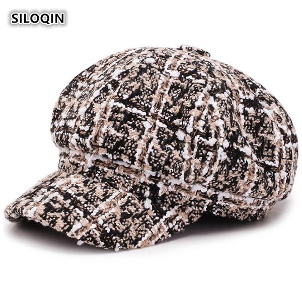 siloqin beret for women snapback autumn winter trend fashion plaid cloth berets adjustable size elegant lady brand cap casquette, Blue;gray
siloqin beret for women snapback autumn winter trend fashion plaid cloth berets adjustable size elegant lady brand cap casquette, Blue;gray