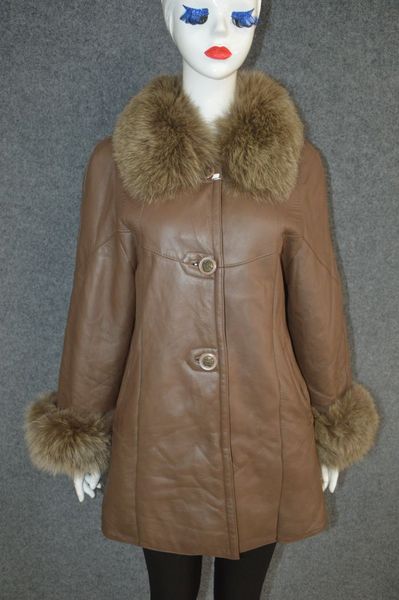 women's genuine sheepskin lambskin leather coat with fur collar mother mum mama winter warm parkas clothing xxxxl, Black
women's genuine sheepskin lambskin leather coat with fur collar mother mum mama winter warm parkas clothing xxxxl, Black