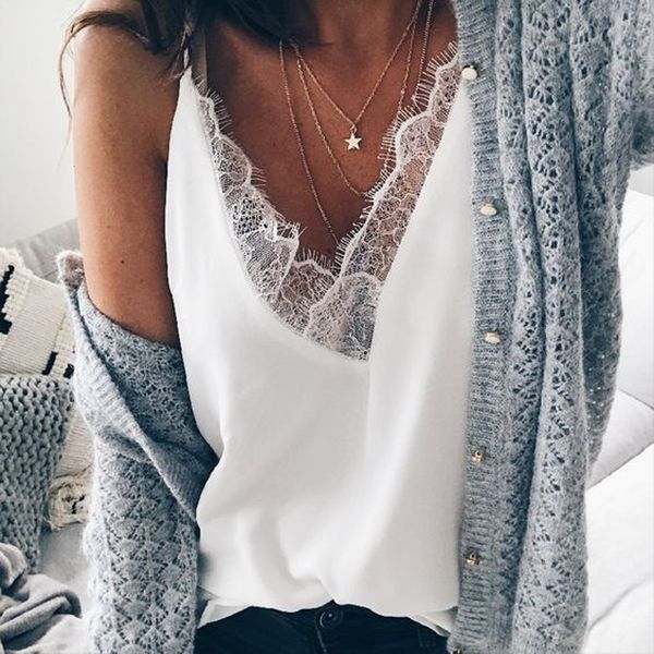 ladies blouse woman blouse femme fashion womens and blouses womens fashion chiffon lace vest fashion sleeveless blouse for, White 
ladies blouse woman blouse femme fashion womens and blouses womens fashion chiffon lace vest fashion sleeveless blouse for, White