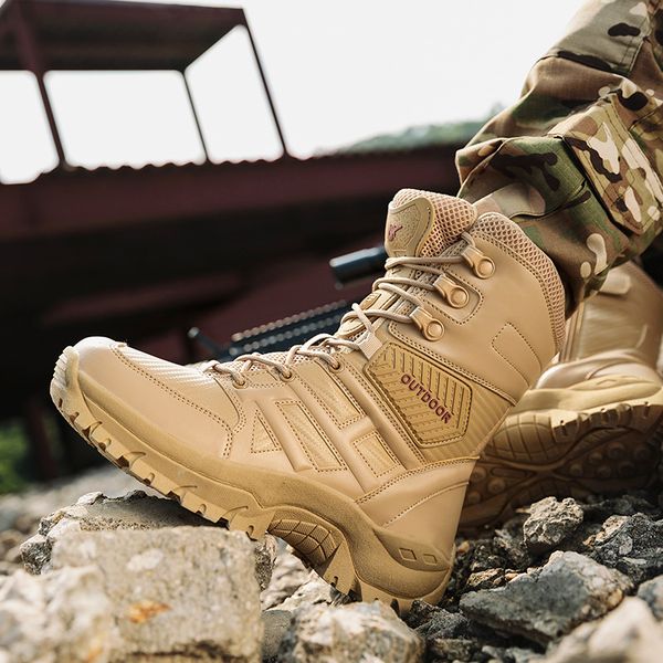 men's boots outdoor mountaineering hunting hiking shoes high-waterproof wear-resistant desert tactical combat boots
men's boots outdoor mountaineering hunting hiking shoes high-waterproof wear-resistant desert tactical combat boots
