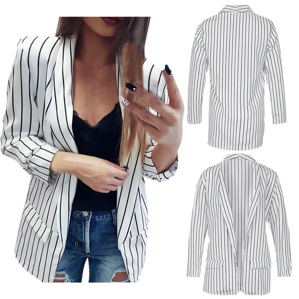 fashion striped stylish duster blazer women long sleeve 2019 autumn slim blazer coat office ladies outwear jacket coat female, White;black
fashion striped stylish duster blazer women long sleeve 2019 autumn slim blazer coat office ladies outwear jacket coat female, White;black
