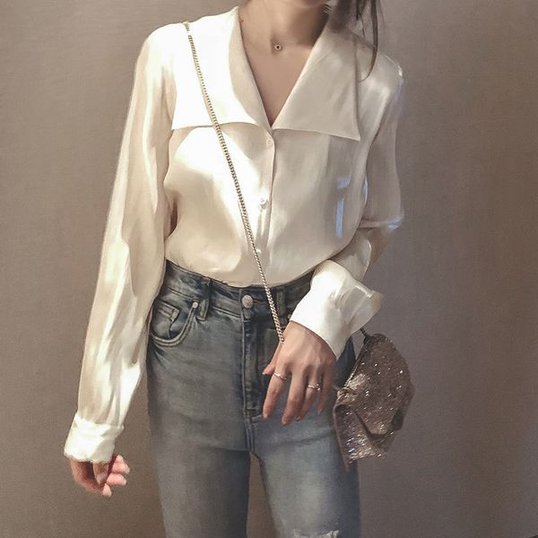 осень женщины сатин блузка рубашка elegant solid color пуловер high grade сыпучие женщины лучшие управление леди длинным рукавом белый, White
осень женщины сатин блузка рубашка elegant solid color пуловер high grade сыпучие женщины лучшие управление леди длинным рукавом белый, White