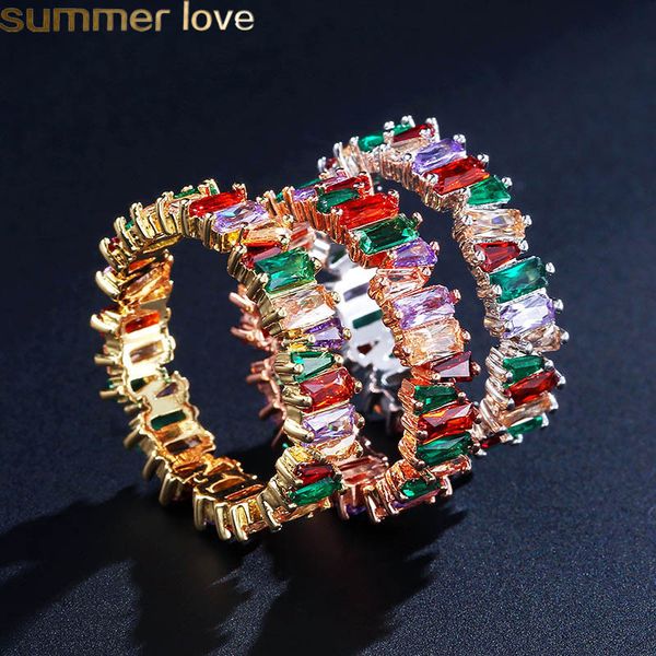 rainbow cz gold ring for women girls fashion engagement wedding band engagement ring charm jewelry 8 colors 2019, Silver
rainbow cz gold ring for women girls fashion engagement wedding band engagement ring charm jewelry 8 colors 2019, Silver