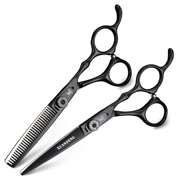 xuan feng bamboo handle 6 inch japanese 440c steel thinning and cutting scissors set barber bearing hair scissors shear
xuan feng bamboo handle 6 inch japanese 440c steel thinning and cutting scissors set barber bearing hair scissors shear