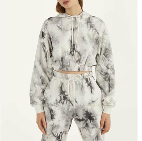 2020 tie dye женских костюмов толстовки длинные брюки 2 шт костюм наряд костюм набор женщины, White
2020 tie dye женских костюмов толстовки длинные брюки 2 шт костюм наряд костюм набор женщины, White