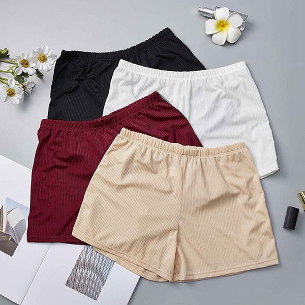 women solid color soft seamless underwear tights plus new elastic comfy pants shorts female safety under short size, Black;pink
women solid color soft seamless underwear tights plus new elastic comfy pants shorts female safety under short size, Black;pink