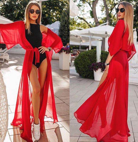 2019 summer women swimsuit bikini cover up beach cover ups chiffon long dress elegant solid beach bathing suit tunic kaftan, Blue;gray
2019 summer women swimsuit bikini cover up beach cover ups chiffon long dress elegant solid beach bathing suit tunic kaftan, Blue;gray