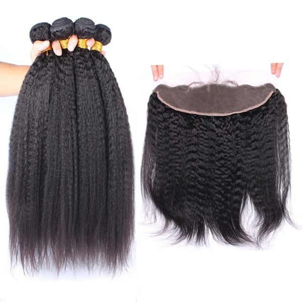 kinky straight peruvian virgin human hair weaves with frontal lace closure 13x4 coarse yaki 4bundles virgin hair weft with full lace frontal, Black;brown
kinky straight peruvian virgin human hair weaves with frontal lace closure 13x4 coarse yaki 4bundles virgin hair weft with full lace frontal, Black;brown