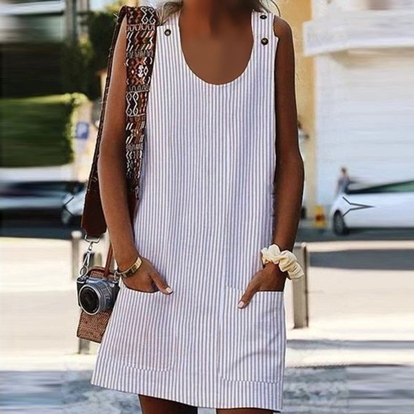 summer sleeveless dress 2019 elegant work striped mini shirt vestido women casaul v-neck blue pocket vest tank dresses, Black;gray
summer sleeveless dress 2019 elegant work striped mini shirt vestido women casaul v-neck blue pocket vest tank dresses, Black;gray