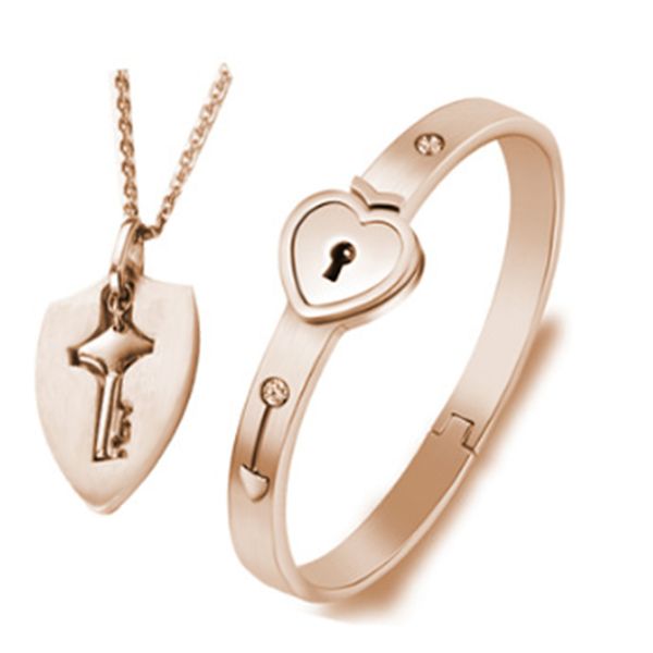 vanity love lock set titanium steel bracelet necklace set couples bracelet necklace holiday gift ll@17, Silver
vanity love lock set titanium steel bracelet necklace set couples bracelet necklace holiday gift ll@17, Silver