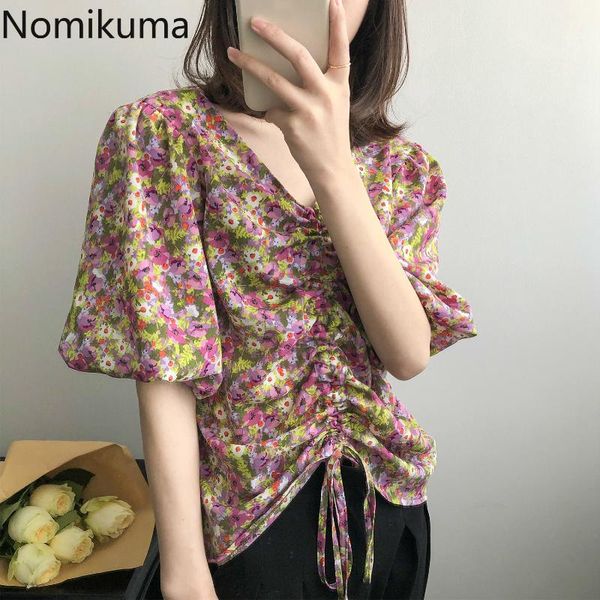 nomikuma floral korean women blouse short sleeve v-neck shirt 2020 summer drawstring pleated blusas mujer de moda 6a211, White
nomikuma floral korean women blouse short sleeve v-neck shirt 2020 summer drawstring pleated blusas mujer de moda 6a211, White