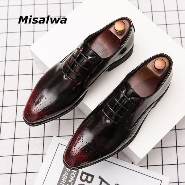misalwa vintage pointy men's bullock dress shoes black red stylish leather office wedding shoes for men sapato oxford masculino
misalwa vintage pointy men's bullock dress shoes black red stylish leather office wedding shoes for men sapato oxford masculino