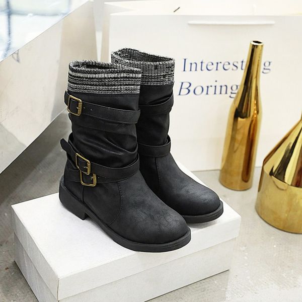big size 9 10 11 12 boots women shoes ankle boots for women ladies shoes woman winter belt buckle knitting sleeve, Black
big size 9 10 11 12 boots women shoes ankle boots for women ladies shoes woman winter belt buckle knitting sleeve, Black