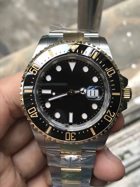 luxury ar factory 43mm half gold sd 4000ft diver watch 904 steel black ceramic bezel black dial swiss 2824 movement mens automatic watch, Slivery;brown
luxury ar factory 43mm half gold sd 4000ft diver watch 904 steel black ceramic bezel black dial swiss 2824 movement mens automatic watch, Slivery;brown