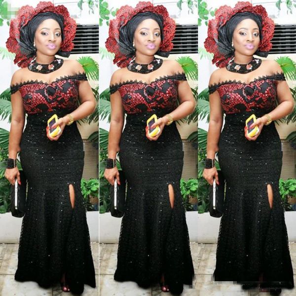 aso ebi black prom dresses off shoulder side split mermaid evening gowns plus size sequins women formal party dress cheap
aso ebi black prom dresses off shoulder side split mermaid evening gowns plus size sequins women formal party dress cheap