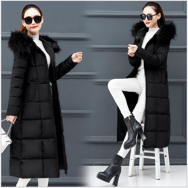 long winter coats women fat warm coat furskins hooded women parka plus size 4xl cats jas women's casaco feminina 323, Black
long winter coats women fat warm coat furskins hooded women parka plus size 4xl cats jas women's casaco feminina 323, Black