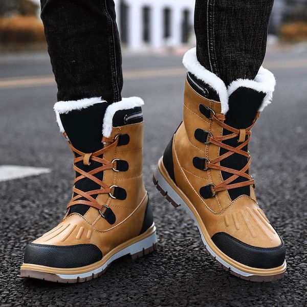 men winter shoes snow boots warm anti-slip thicken casual for outdoor hiking aic88, Black
men winter shoes snow boots warm anti-slip thicken casual for outdoor hiking aic88, Black