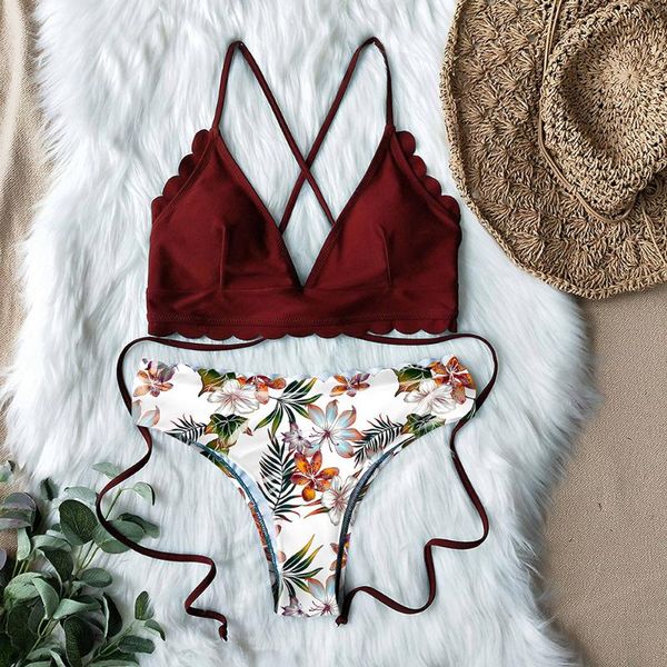 solid bottom printed bikini set 2020 lace up bikinis women swimsuit brazilian biquini female swimwear bathing suit
solid bottom printed bikini set 2020 lace up bikinis women swimsuit brazilian biquini female swimwear bathing suit