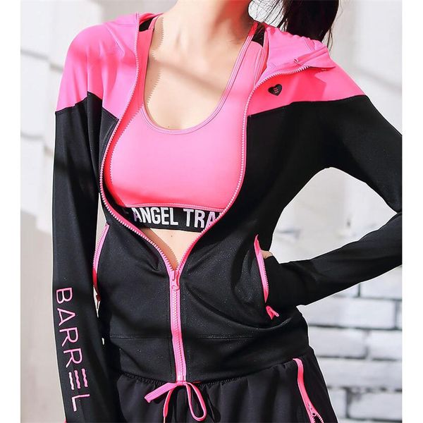 running jackets barrel sport jacket women yoga gym training fitness workout female hooded sweatshirt coat, Black;red
running jackets barrel sport jacket women yoga gym training fitness workout female hooded sweatshirt coat, Black;red