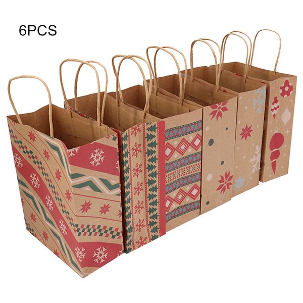 6 /12 pcs christmas kraft paper bags with handle santa claus elk candy chocolate cookies gift bag party supplies wedding favor
6 /12 pcs christmas kraft paper bags with handle santa claus elk candy chocolate cookies gift bag party supplies wedding favor