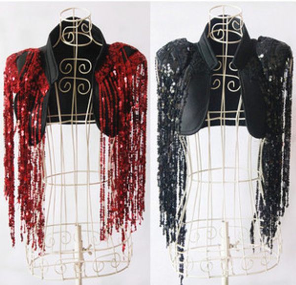 ds производительность костюм джаз певица блестки куртка мода шаль кисточкой блестками куртка стадии производительности одежда, Black;red
ds производительность костюм джаз певица блестки куртка мода шаль кисточкой блестками куртка стадии производительности одежда, Black;red